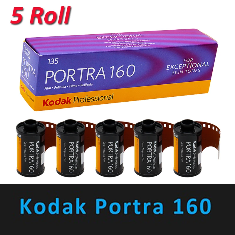 

5Roll Kodak PORTRA 160 35mm Professional ISO 160 36 shots 135 negative film (Expiration Date: 2024)