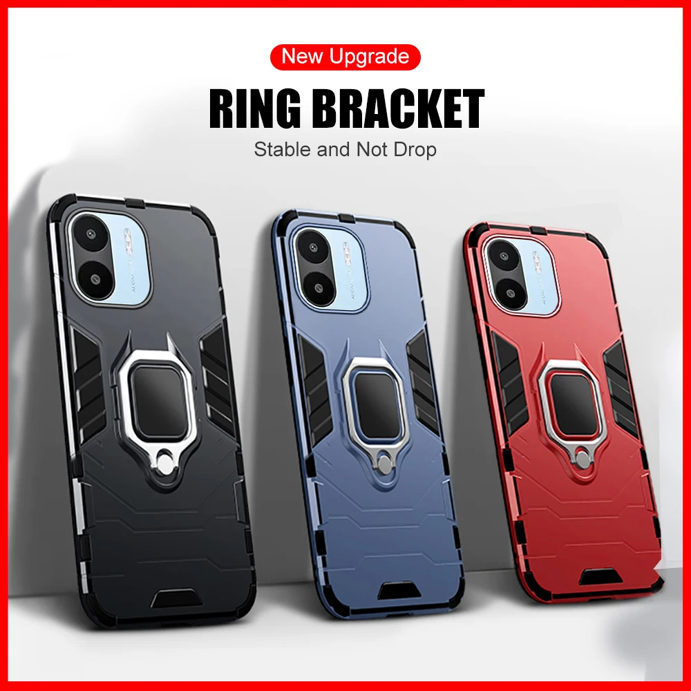 Чехол для Xiaomi Redmi A2 автомобильный чехол с магнитным кольцом и подставкой