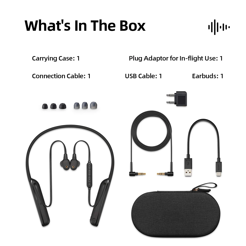 TWS-наушники Sony WI-1000XM2 с шумоподавлением беспроводные наушники-вкладыши задней