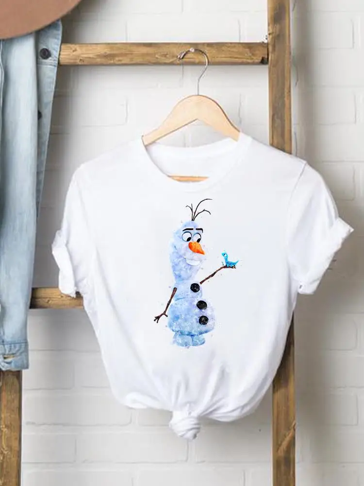 

Футболка женская повседневная с коротким рукавом и принтом Микки Мауса