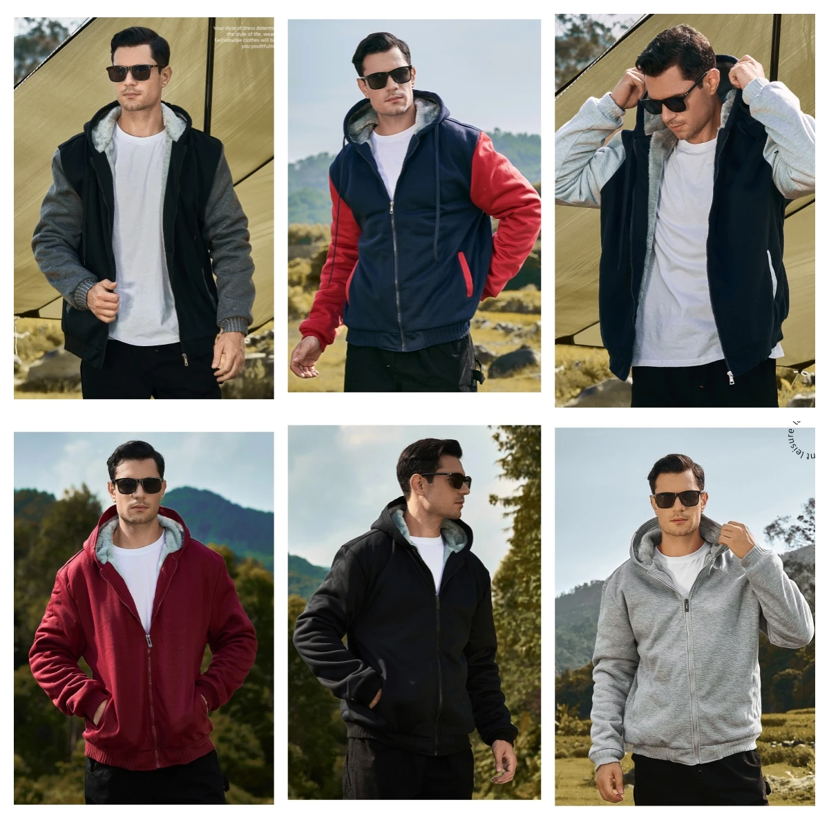 

New Autumn Winter Warm Thick Fleece Men's Hoodies Ziplock Coat Casual Hooded Sportswear Tracksuits Jacket Euro Size M-4XL