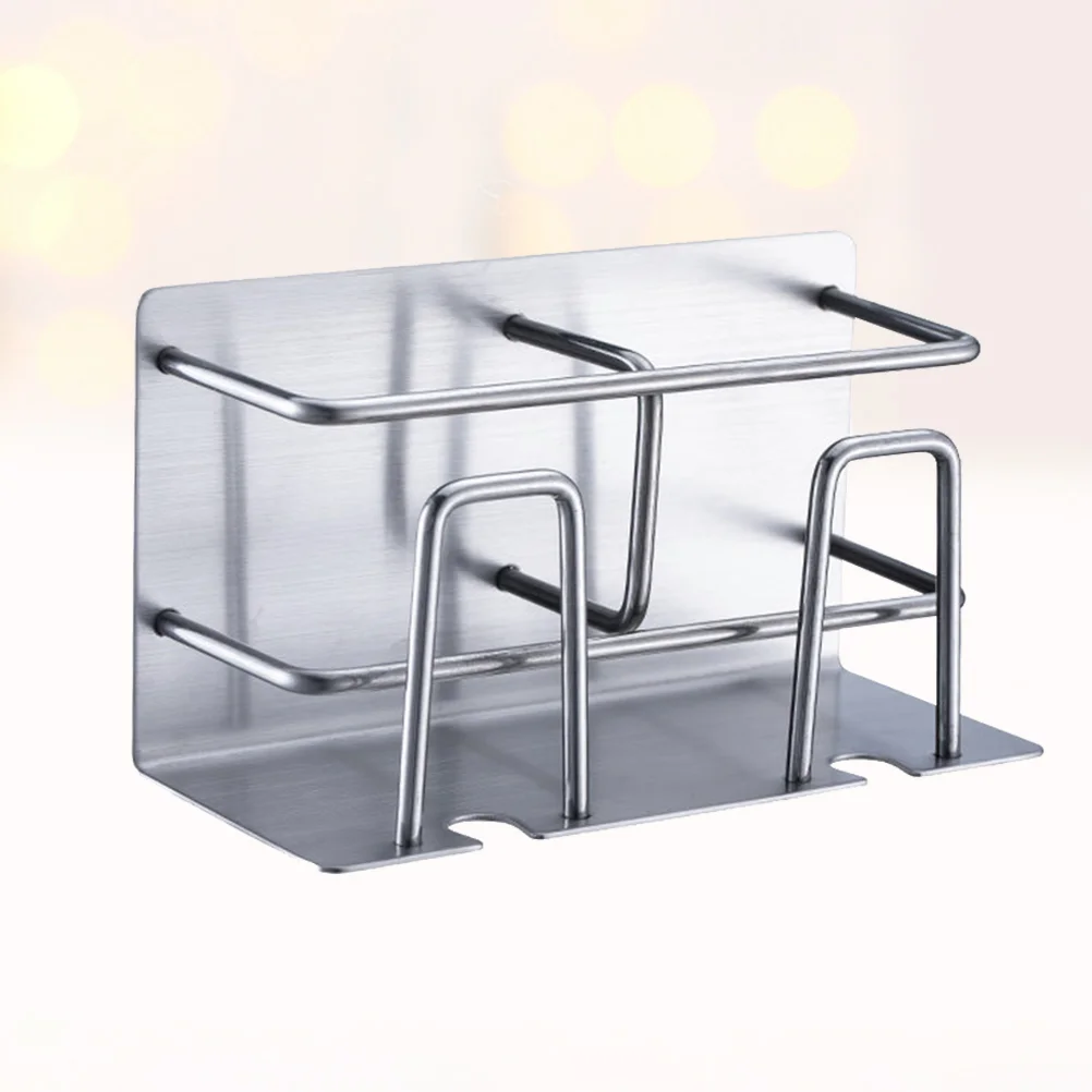 

1 pc Storage Rack Stainless Steel Wall-mounted Bathroom Holder for Home Hotel