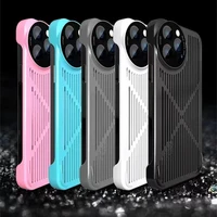 matte ultra slim heat dissipation frameless case for iphone 13 pro max camera fine hole thin radiator hollow radiating cover