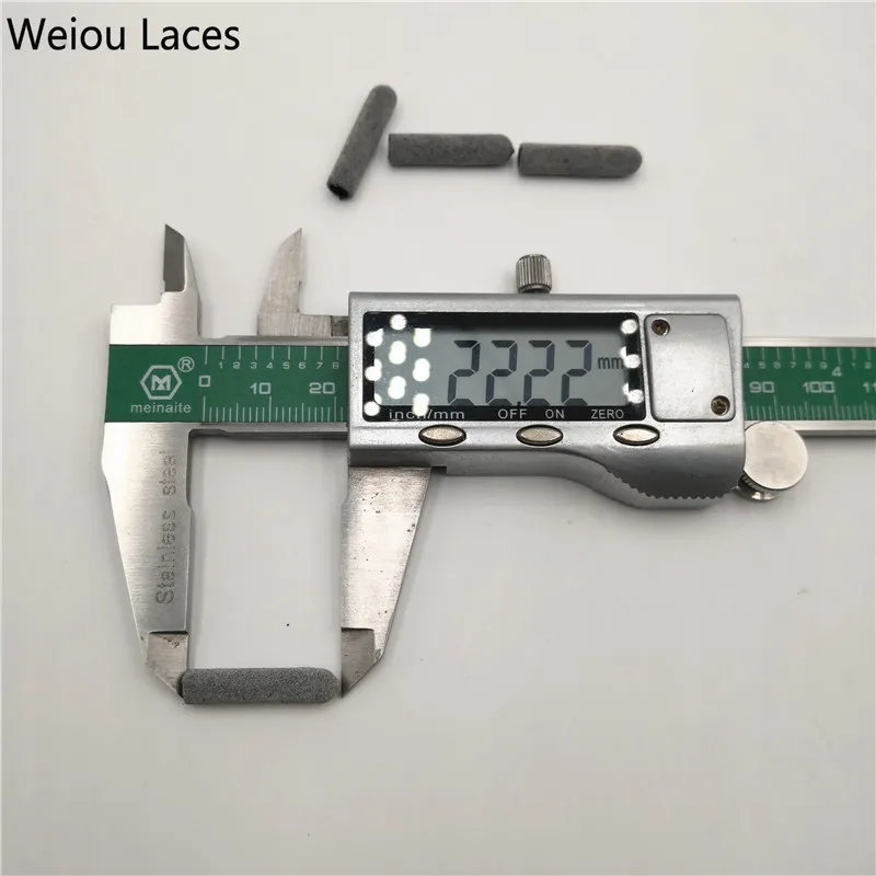 WeiouLace Decorative Tips 22*5MM Grey Glitter Reflective Plastic String Aglets Night Run Athlete Rope Heads 100pcs/lot Wholesale