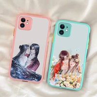 yinuoda chinese style tian guan ci fu phone case for iphone x xr xs 7 8 plus 11 12 13 pro max 13mini translucent matte case
