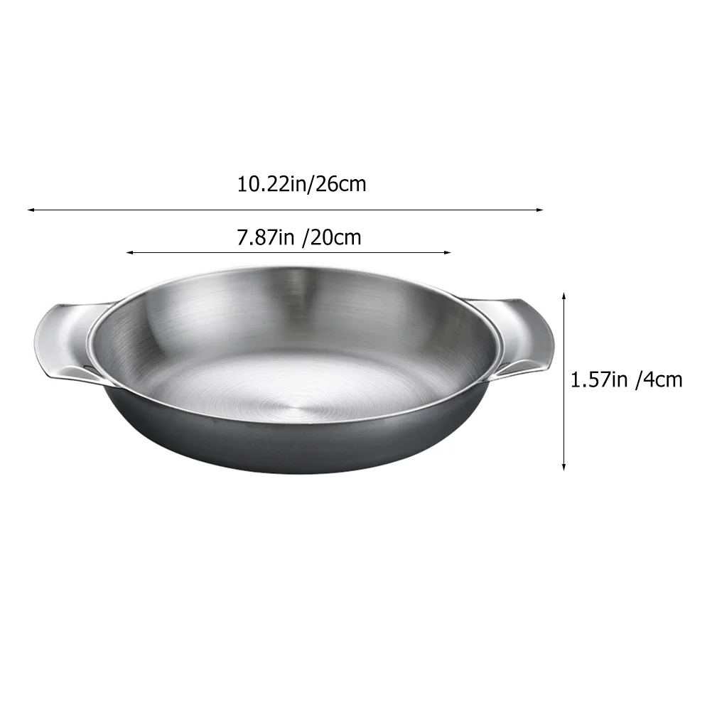 

Kitchen Cooking Pan Food Serving Pot Reusable Paella Pan Seafood Pot Stainless Steel Food Cooking Pot