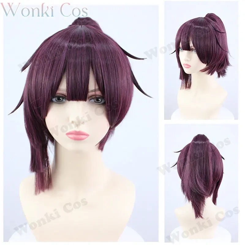 Аниме Jigokuraku Yuzuriha костюм для косплея фиолетового цвета Wig Ninja Uniform of Keishu полный