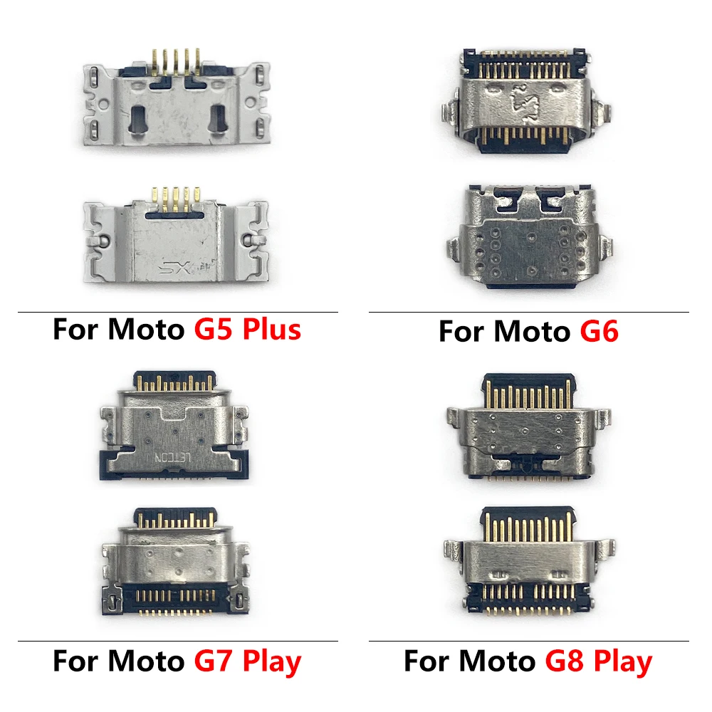 50Pcs Type-C USB Charging Port Connector Tail Plug For Moto G5 G5S G6 Play G7 Plus G8 Power Lite USB Port Connector Flex