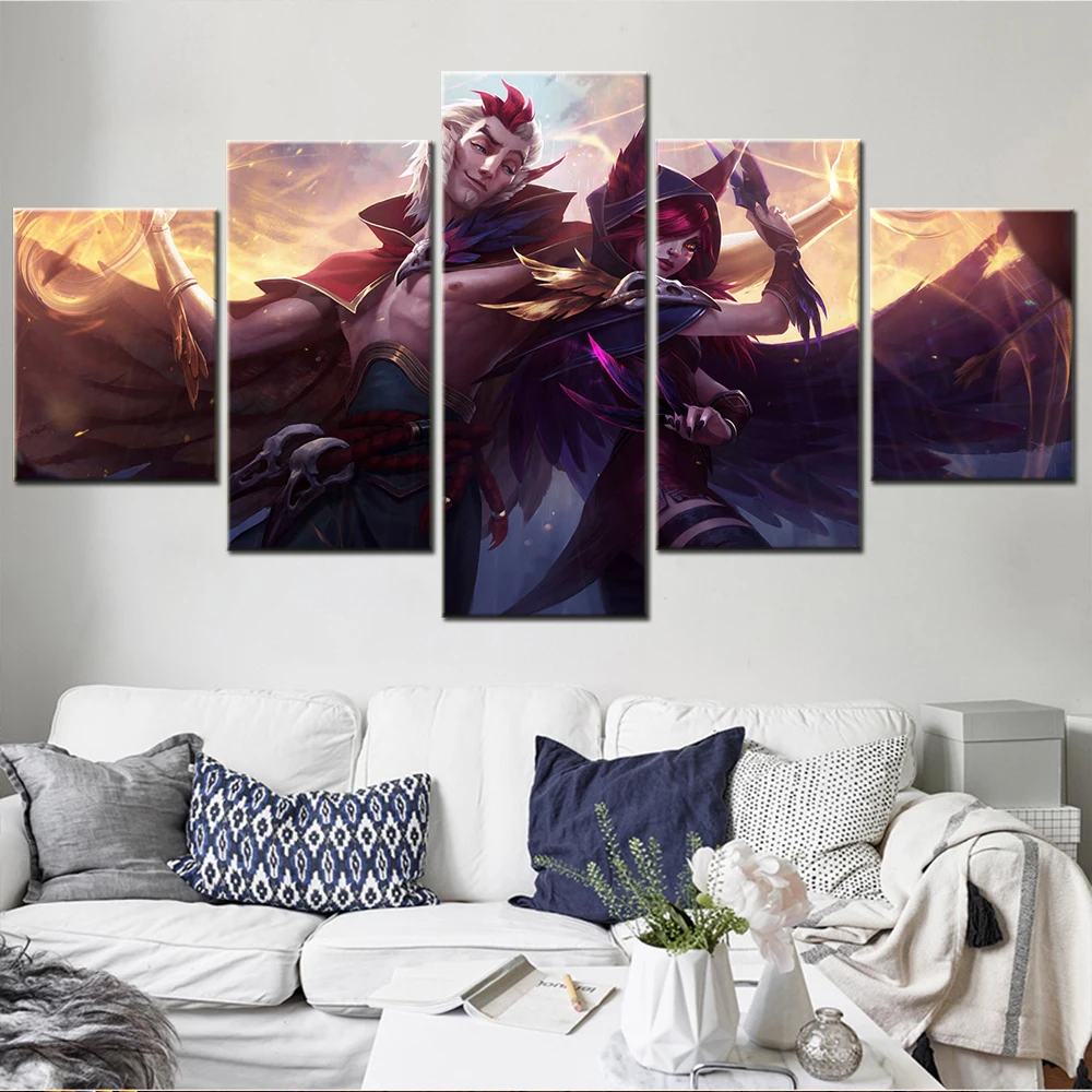 

League of Legends Wall Art Canvas Set Japanese Figure Anime Decoration Posters and Prints Wall Decor Picture Decorative Painting