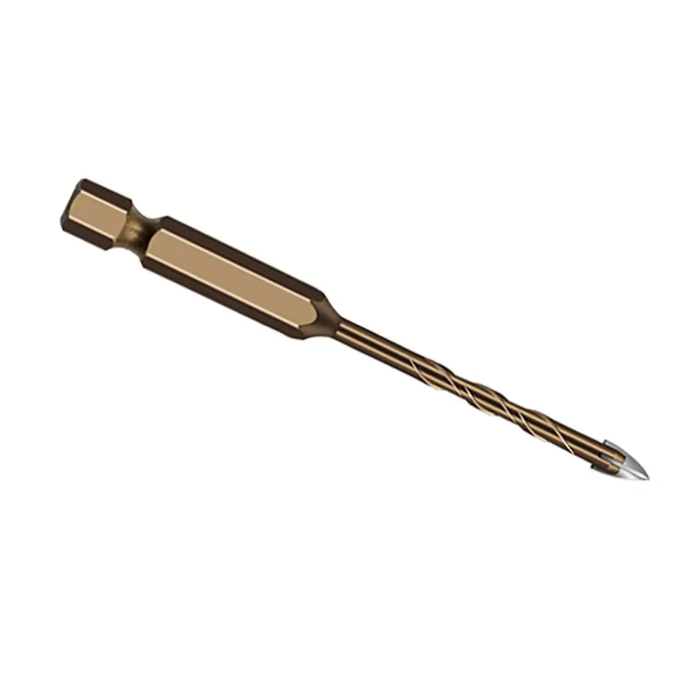 

Drill Bits Glass Tile Drill Bits Hexagonal Shank Spiral Groove Cross Alloy Drill Bits Ceramic Four-blade Tools
