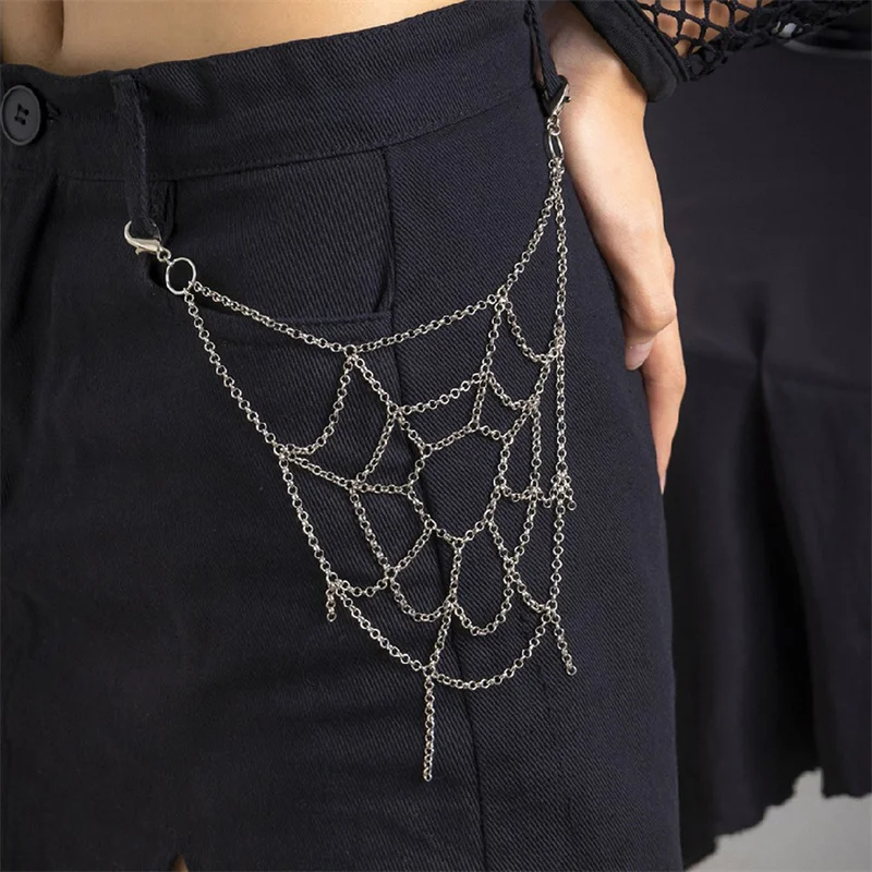

Punk Pants Chain Pentagram Keychains for Men Women Jean Trouser Biker Chains Harajuku Goth Jewelry Gothic Rock Accessories