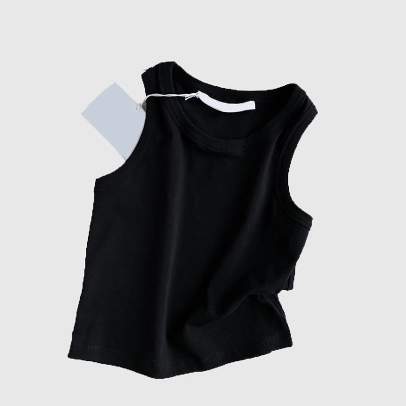 

New Summer2022Casual Stylish Elegant Women's Sports Style Knit Sling T-Shirt Tops Comfortable with Casual Shorts and Long Stocks