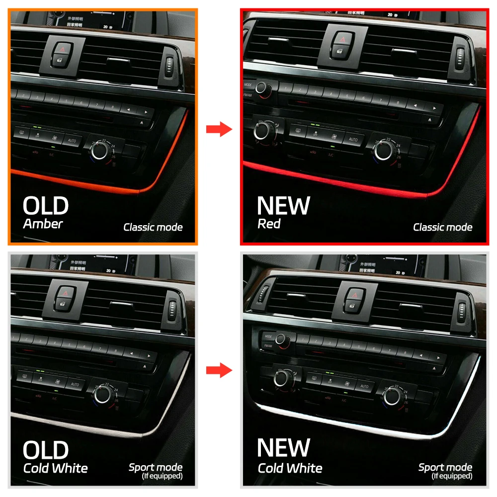 OE-Spec 63319354148 светодиодный центральная консоль HVAC панель окружающего освещения для