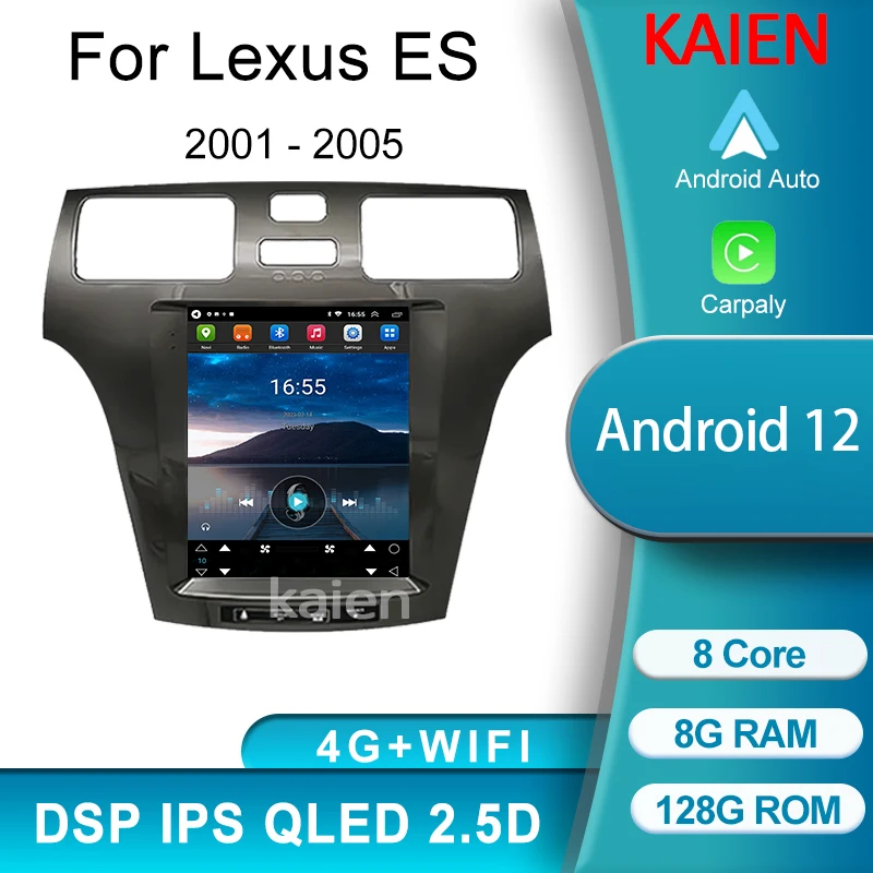 

Автомагнитола KAIEN для Lexus ES ES250, ES300, ES330, ES350, 2001-2005, Android, GPS-навигация, автомобильное радио, DVD, мультимедийный видеоплеер, стерео