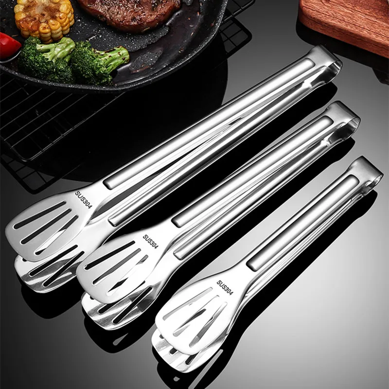 

9/12/14 In 304 Stainless Steel Food Clip Steak Bread BBQ Meat Salad fruit Picnic Party High Quality Kitchen Baking Cooking Tools
