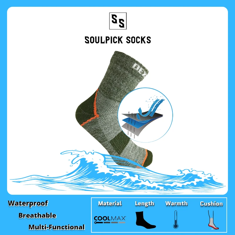 Waterproof Socks Ankle Length Coolmax Fashion Design Rain-proof Dog Walking Jogging Blister-free Dry Feet Sneaker Barefoot