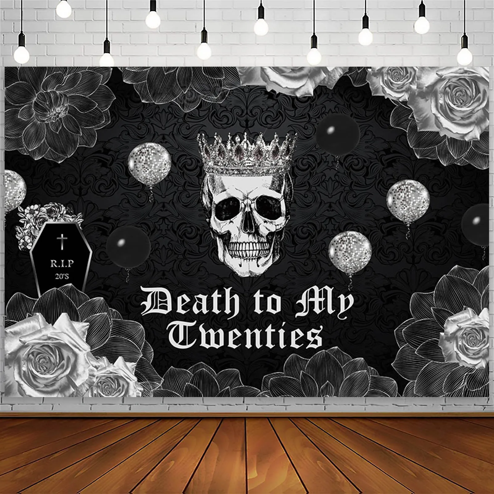 Фон для фотосъемки с надписью Death to My Twenty