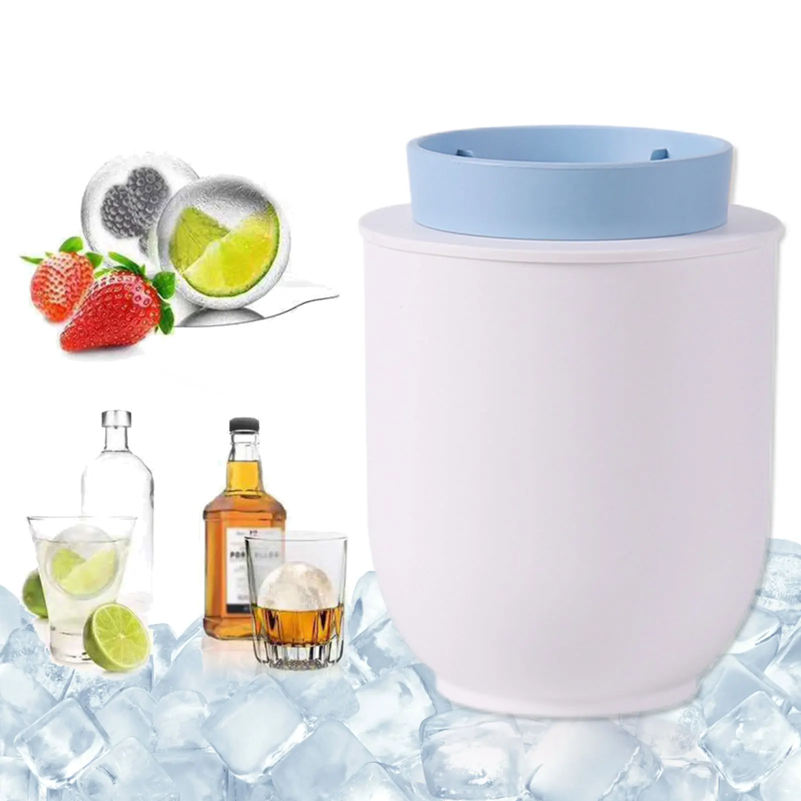 

Round Ice Ball Making Mould Whiskey Ice Cube Mold Sphere Ice Mold Ice Ball Maker Plastic Mould For Cocktail Whiskey Cool Drink