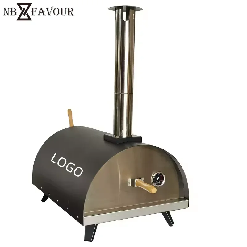 Открытая итальянская портативная печь для пиццы из нержавеющей стали