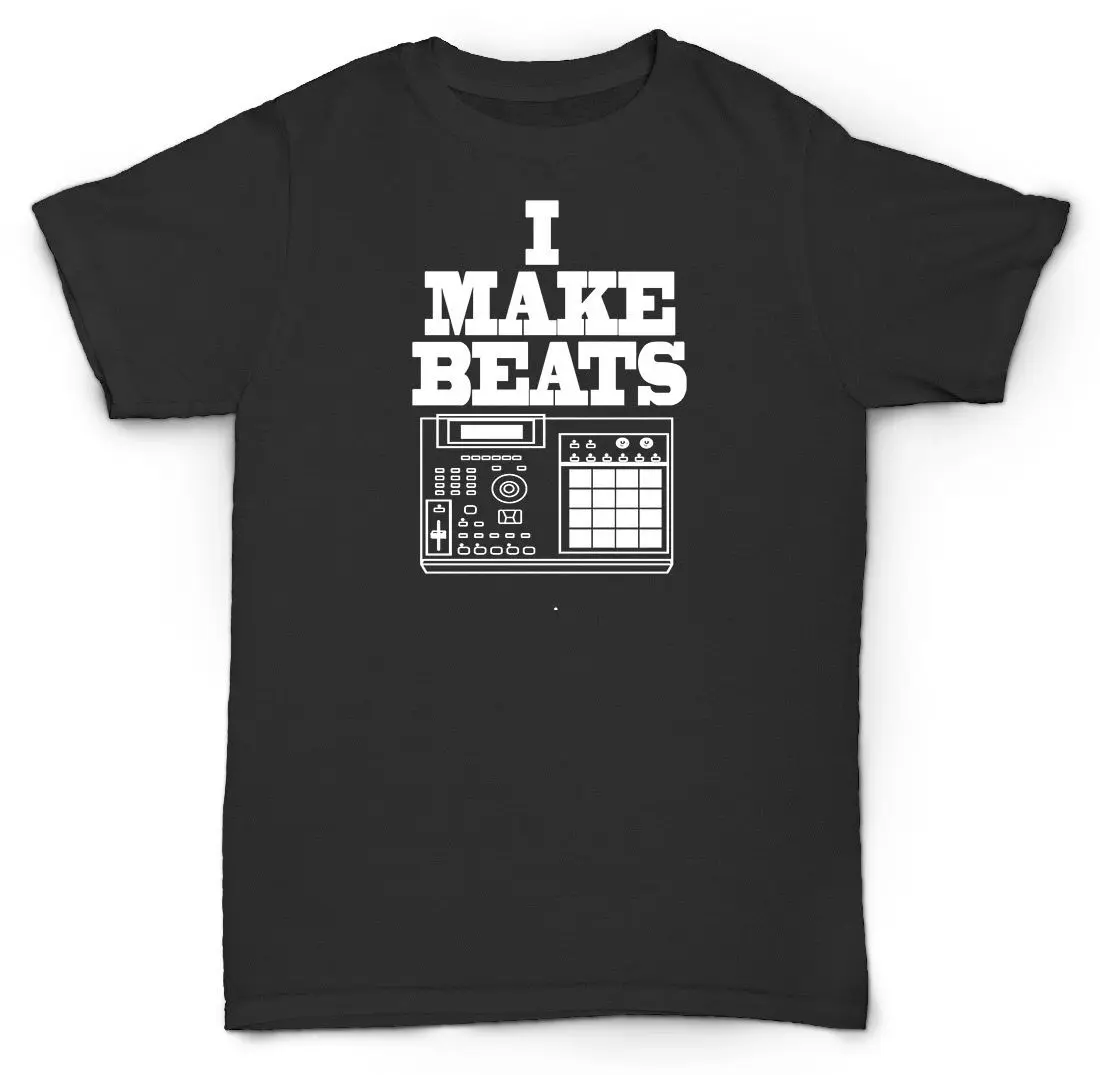 

New Summer Casual Men Tee Shirt I Make Beats T Shirt Mpc Sp1200 Records Vinyl Pete Rock Custom Aldult Teen Unisex Classic