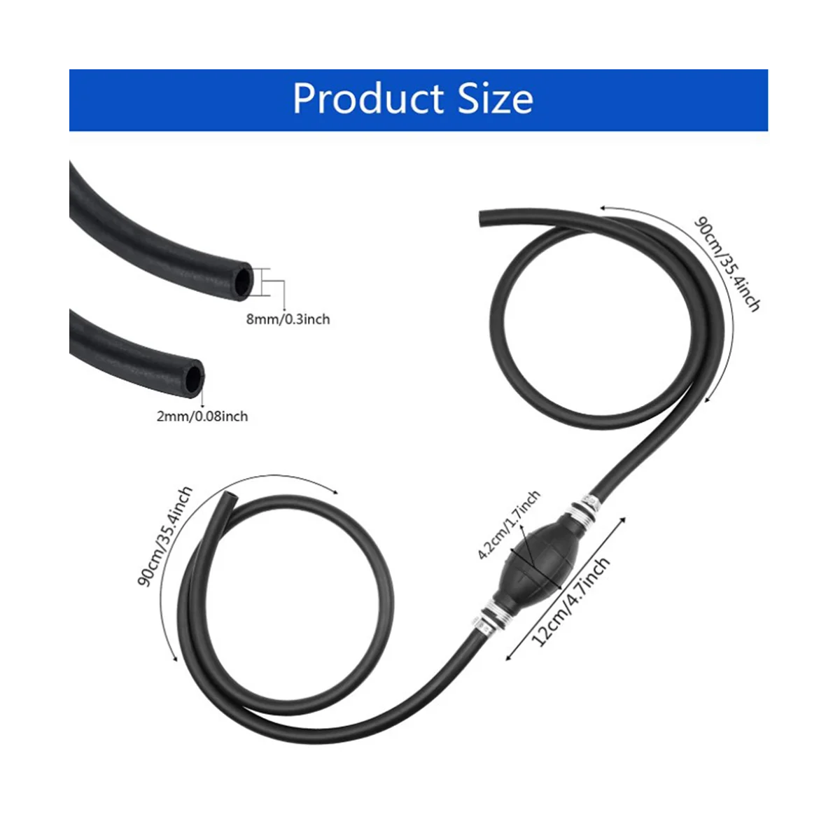 Топливный шланг в сборе 8 мм однонаправленный ручной насос топливный с