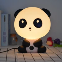 cartoon led night light panda bear table desk lamp kids baby sleep lamp eye protection light bedside bedroom lights nordic style