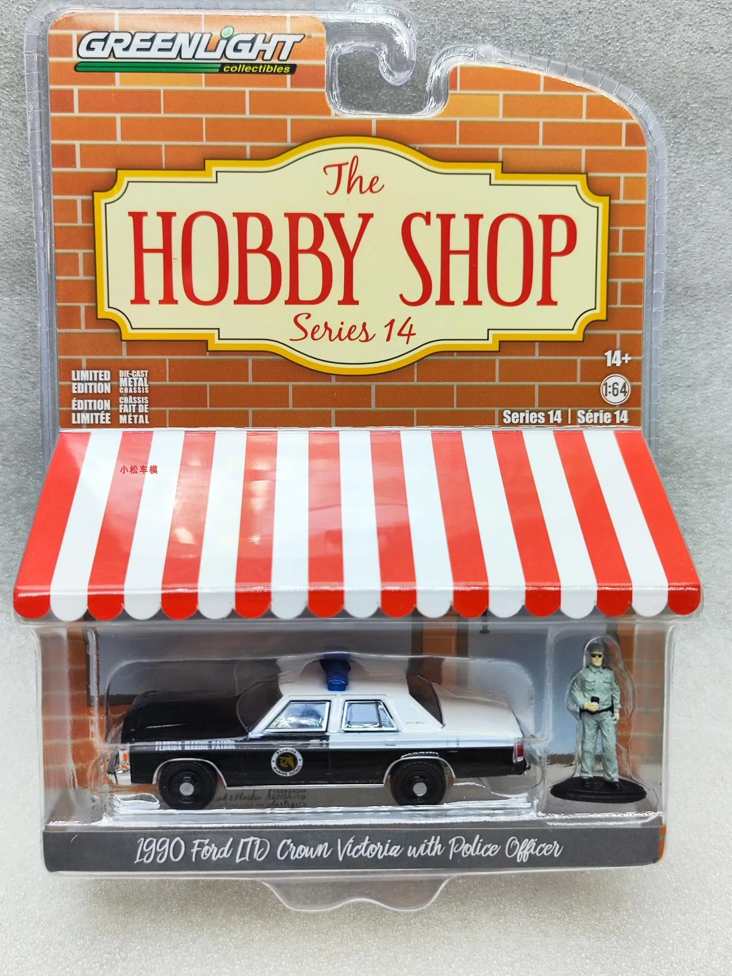 Магазин хобби GreenLight 1:64 1990, модель автомобиля Ford Crown Victoria из сплава, игрушка