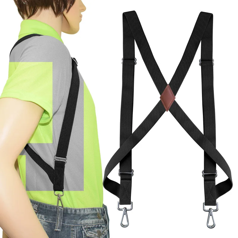 

Deepeel 1pc 2.5*125cm Men's Suspender Elastic Wide Suspenders Adjustable 2 Clips Strap X Type Braces Decorative Male Jockstrap