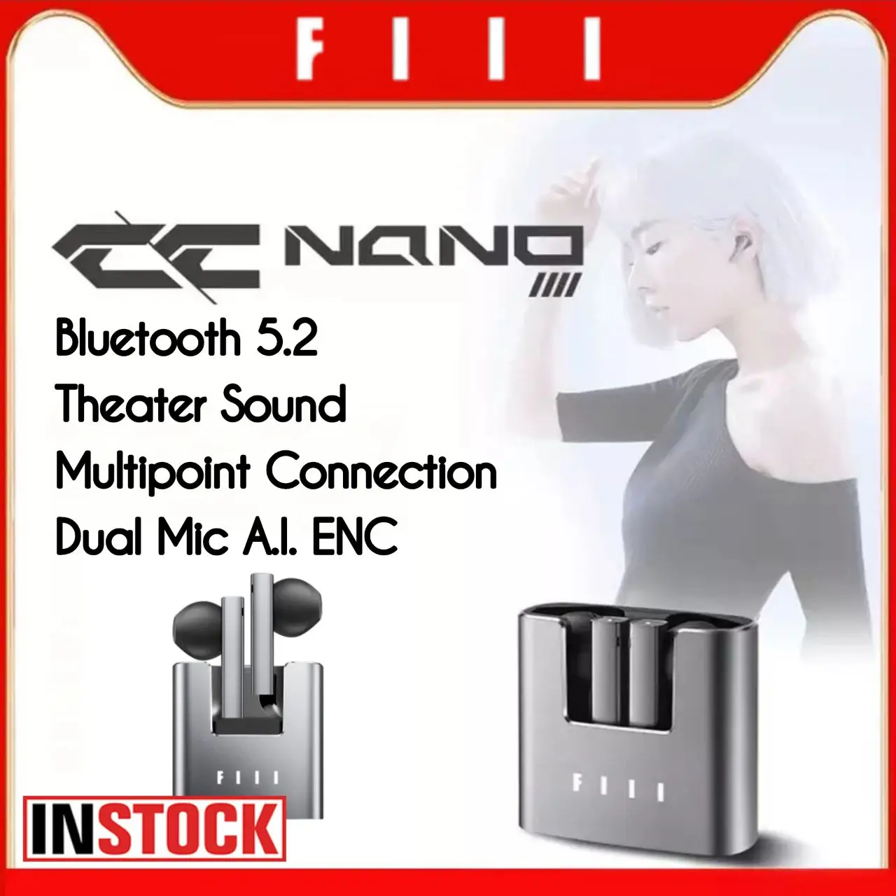 TWS-наушники FIIL CC Nano с поддержкой Bluetooth 5,2 и шумоподавлением