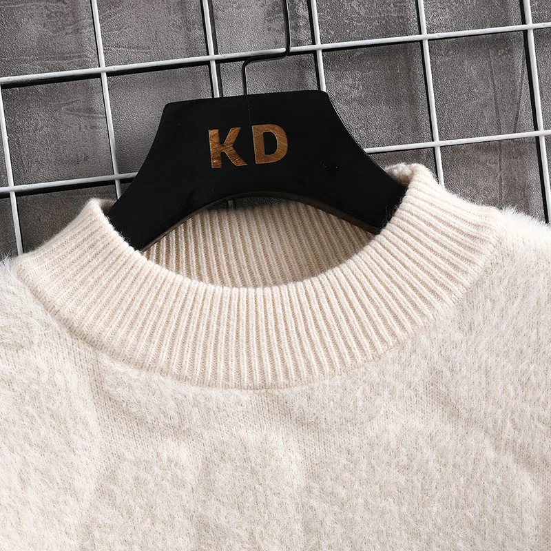 Keep Warm Pull Homme New Winter Casual Mink Cashmere Sweater Men Luxury Brand Pullovers Top Quality Mens Christmas Sweaters