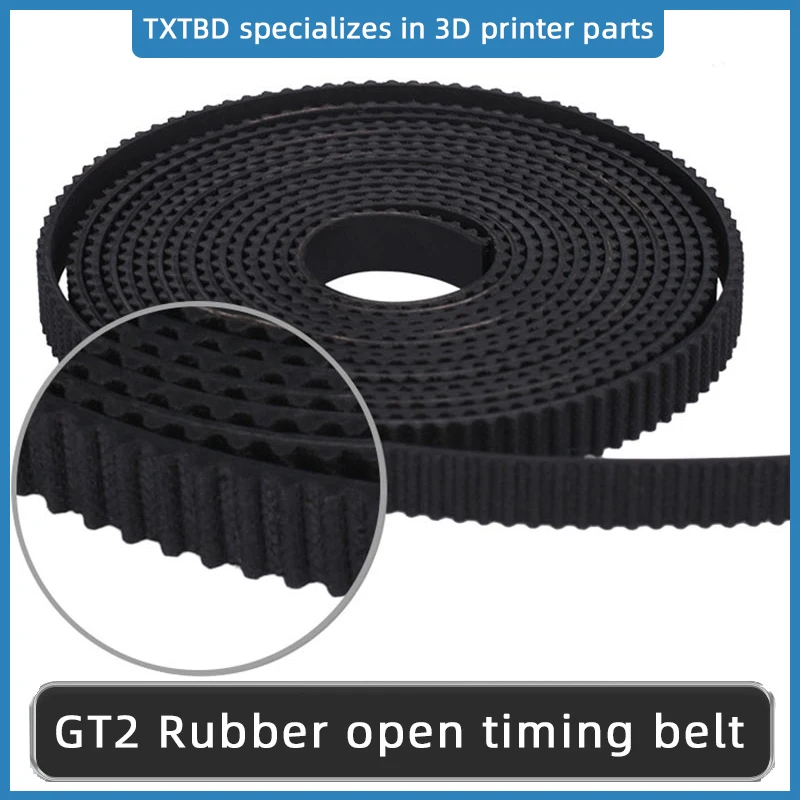 2MGT 2M 2GT Open Synchronous Timing belt width 6/9/10/15mm Rubber Samll Backlash for 3D printer wholesale 1/2/5/10M GT2 belts loading=lazy