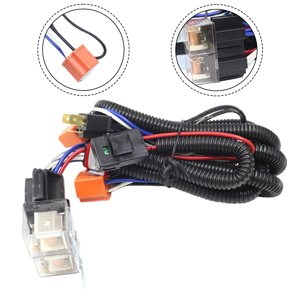 

Реле-кабель для фар H4, 12В 80А, комплект проводки для светодиодных фар H6054