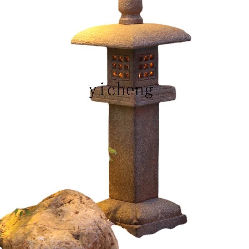 Уличная лампа XL в китайском стиле для двора японская на солнечной батарее сада