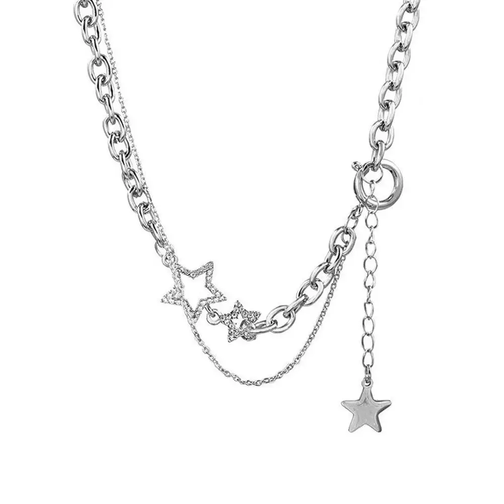 Блестящее колье-чокер со звездами ювелирные изделия Y2k Для женщин-подростков