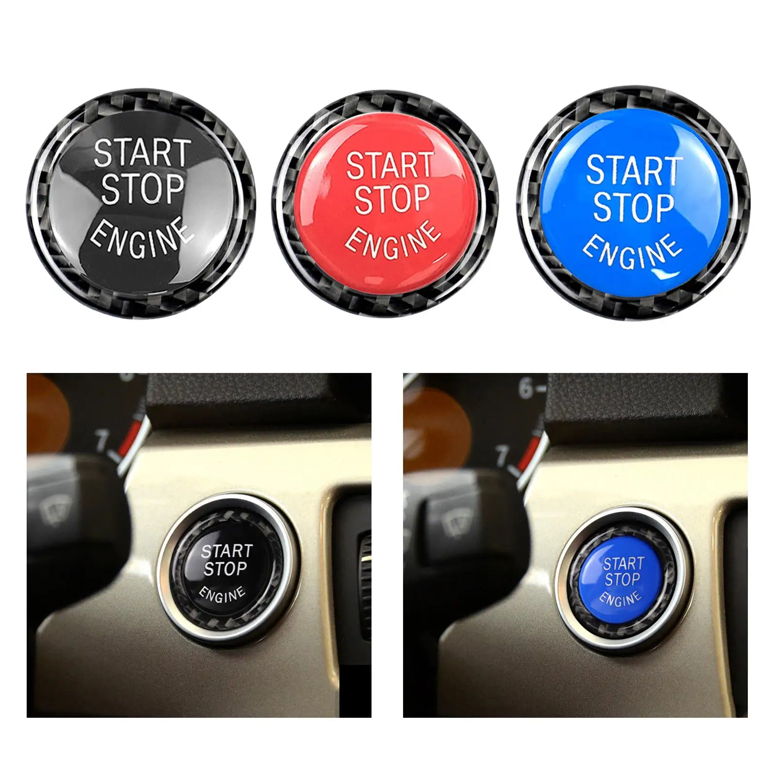 

Engine Start Stop Button Cover Replace Cover Sticker Trim Rings Fit for E90 E92 E93 320i Z4 E89 Accessories Replacement