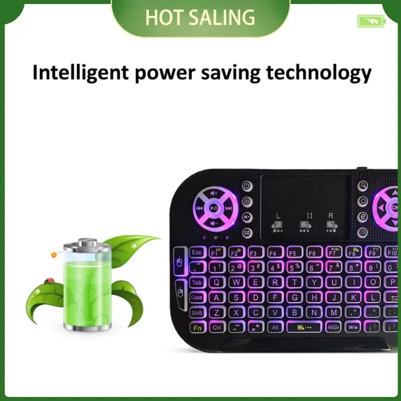 

A8 Mini Bluetooth Keyboard 2.4G Dual Mode 7 Colors Backlight Handheld Fingerboard Backlit Mouse Control For Windows Android TV