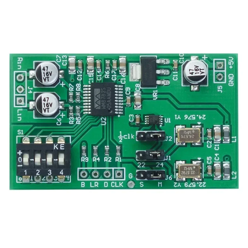 Двухканальная 24-битная плата ADC DLHiFi wm8782 для сбора данных AUX аналоговый аудио I2S