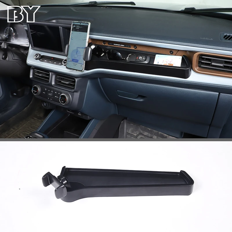 

Автомобильный органайзер для пассажирского лотка Ford Maverick 2022, многофункциональная коробка для хранения, держатель для телефона, автомобиль...