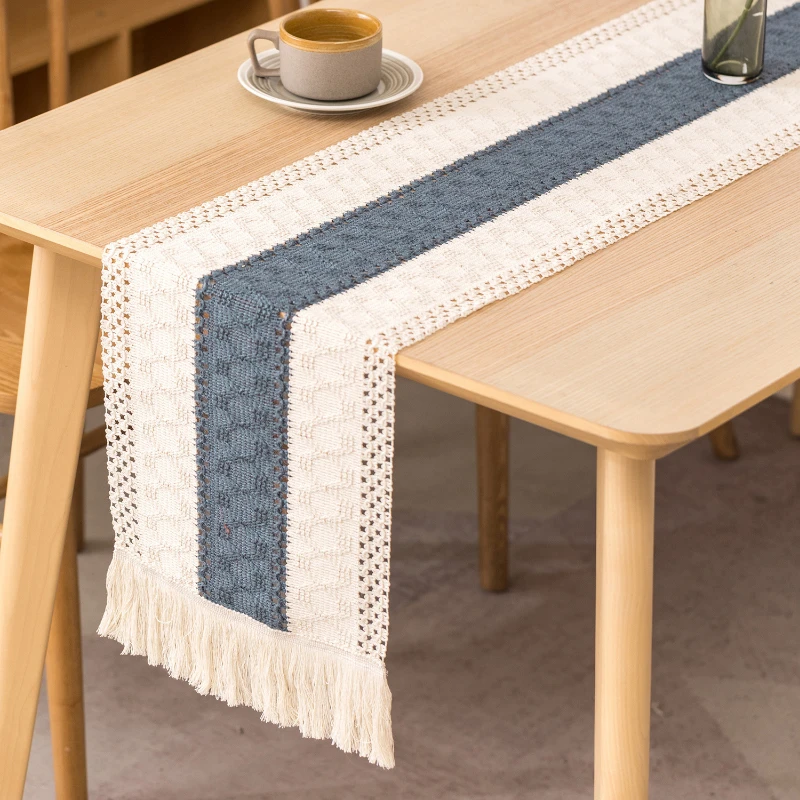 

American Country Table Runner Cotton and Linen Long Tablecloth Dining Table Coffee Table Cafe Decoration Cloth Bed Napkin