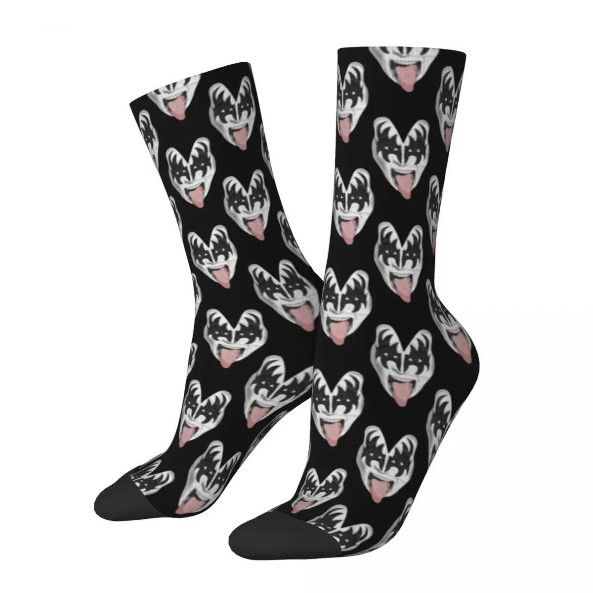 

Fashion Men's Socks Crazy The Demon Kiss Band Gene Simmons Metal Sock Polyester Sport Women Stockings Spring Autumn Winter