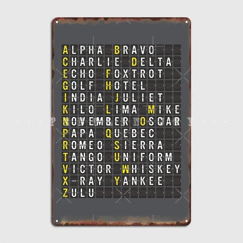 Плакат Alpha-Bravo-Charlie металлическая табличка постер дизайн кино кухни паба гараж