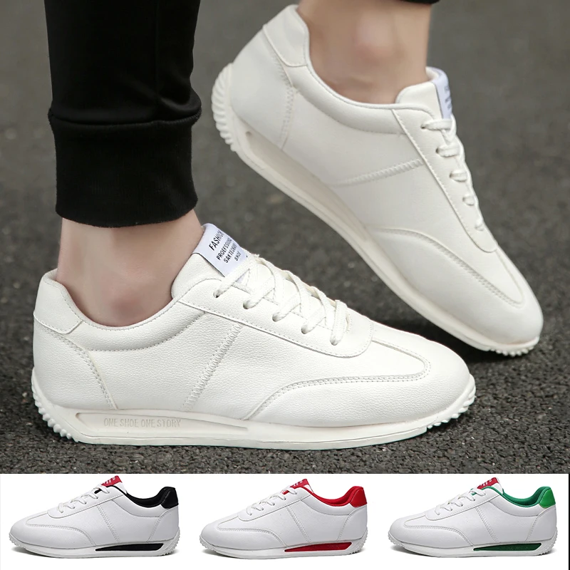 

Fashion Artificial Leather Men Woman Causal Shoes Casual Light Comfortable Sneakers Lac-up Flats Breathable Outdoors Footwear