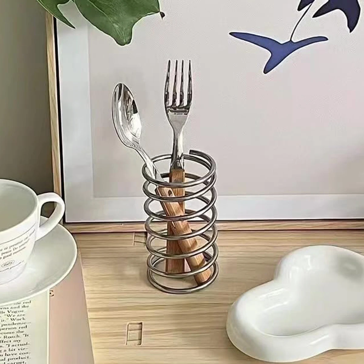 Держатель для зубных щеток Весенний держатель ручек из нержавеющей стали