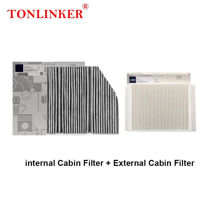 

TONLINKER салонный фильтр для Mercedes Benz C Class W206 S206 2021 2022- C180 Sport C200 4matic C220d A2058350147 A1668300218