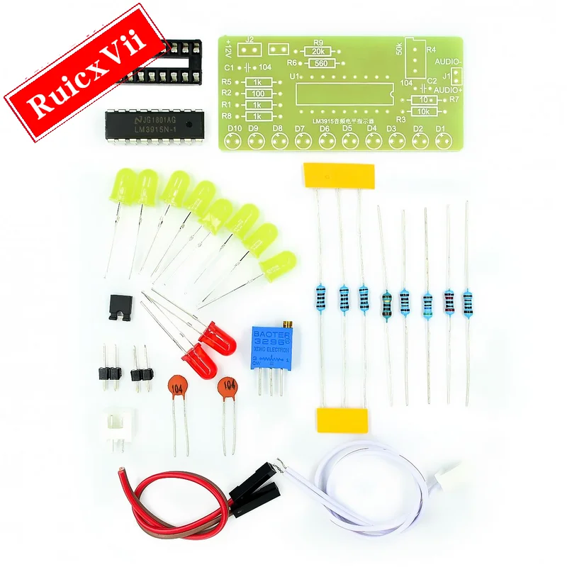 Светодиодный 10 индикатор уровня сигнала. Акустический анализатор кгмп. Lm3915 10 segment audio level indicator led module kit parts fun diy kit electronic production suite trousse dc 9v - 12v. Светодиодный индикатор уровня сигнала набор для сборки. Fed 301pk audio spectrum indicator diy kit.