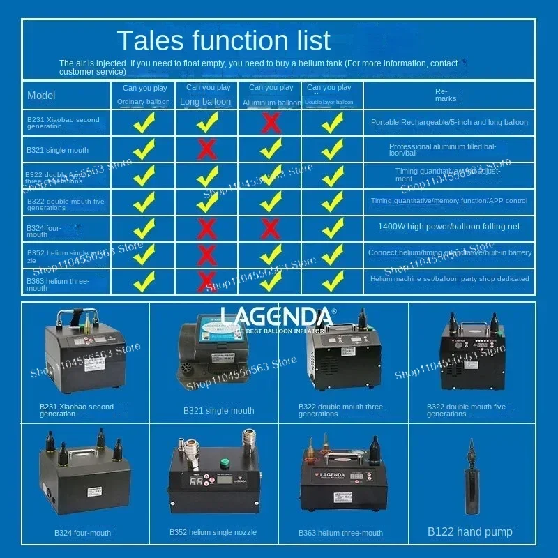 Фото Электрический насос для воздушных шаров B322 US/EUROPE 110V 220V - Бытовая электрическая машина для наполнения игрушек №5