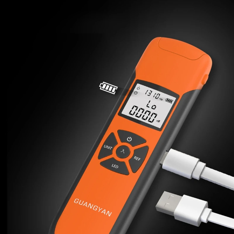USB Rechargeable Optic Power Meter FC/SC/ST Universal Interface Fiber Cable Tester High Precision Optical Power Meter