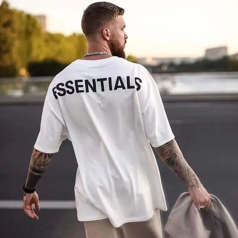 

HOT Sale 100% Cotton Essentials Jerry Lorenzo UNISEX T SHIRT MAN WOMAN CLOTHES Quality Oversized t-shirt Reflective HIP HOP TEE