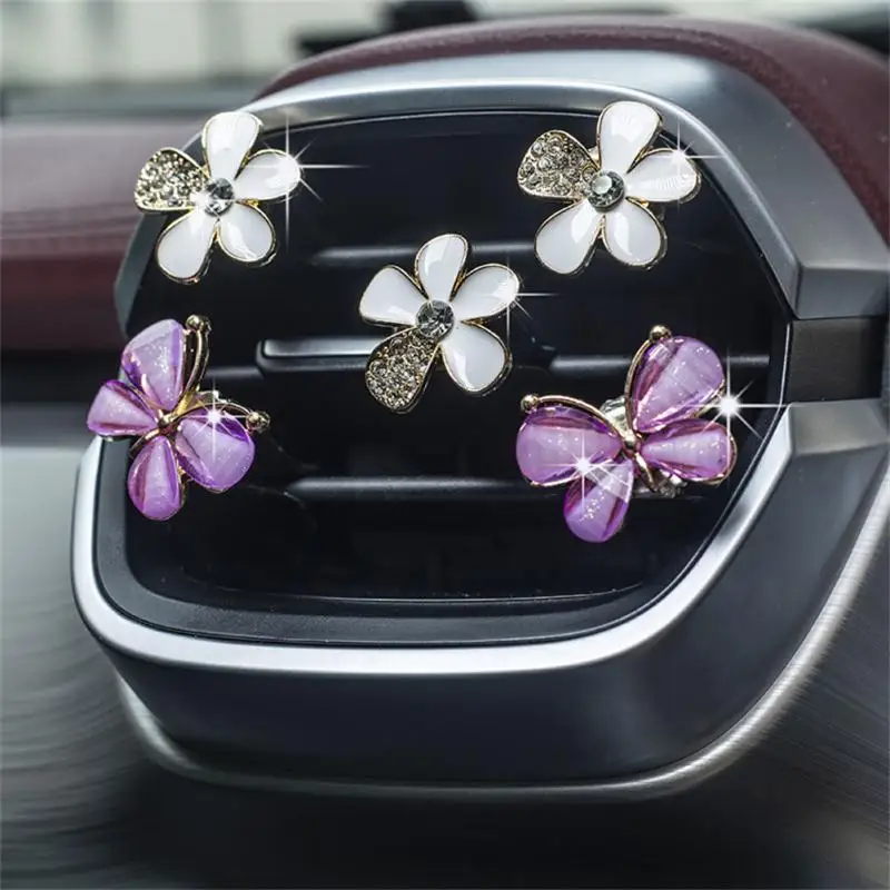 

1pc Color Butterfly Car Air Outlet Perfum Fragrance Natural Smell Air Conditioner Air Freshener Aromatherapy Clip Car Accessorie