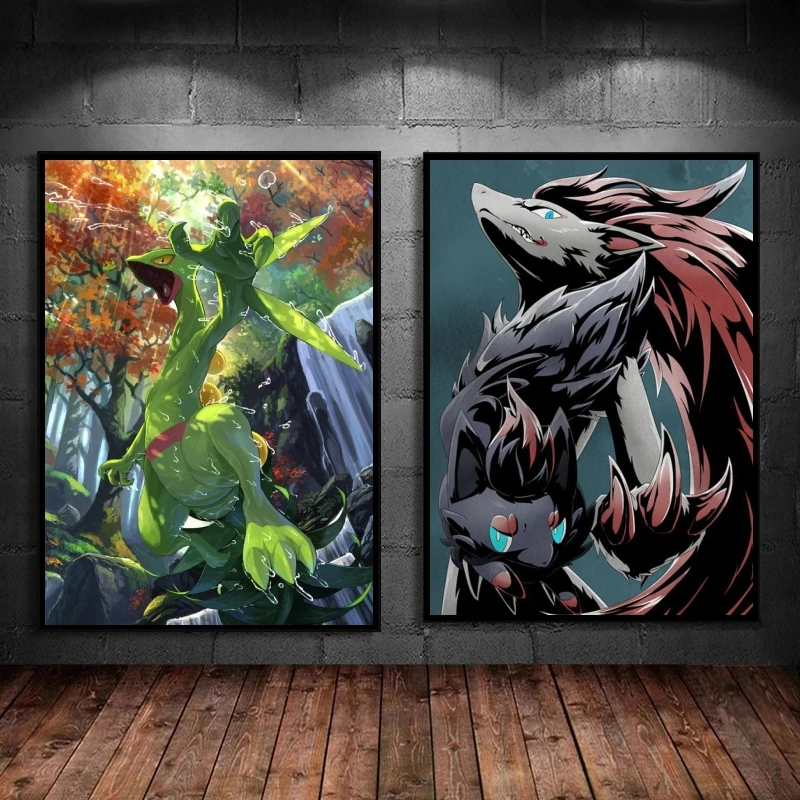

Canvas Printing Zoroark Home Room Painting Cartoon Character Picture Kid Action Figures Aesthetic Poster Christmas Gifts